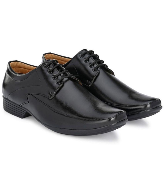 Shoevik Office Artificial Leather Black Formal Shoes - None