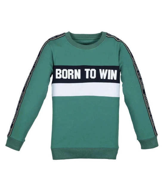 PLUM TREE Pack of 1 Boys Cotton Sweatshirt ( Green ) - None