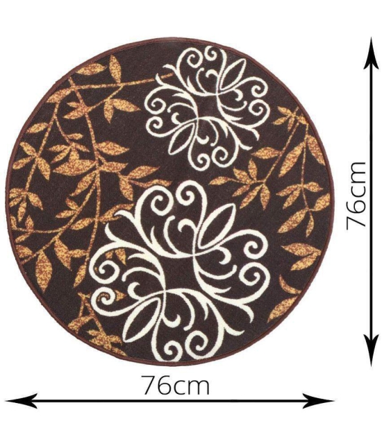 HOMETALES - Anti-skid Polypropylene Door Mat ( 76 X 76 cm ) Single - Brown - Brown