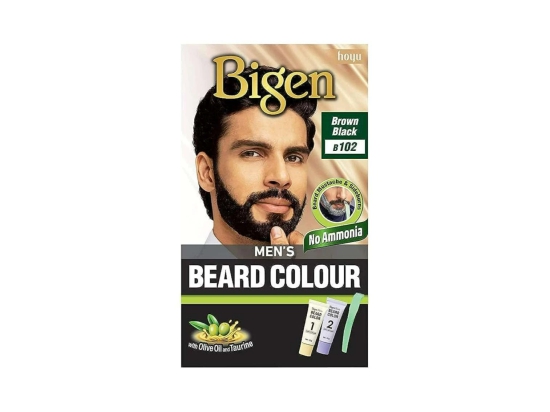 Bigen Mens Beard Color B102, Brown Black