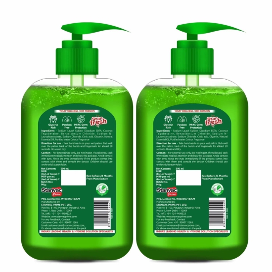 Stanfresh Hygiene Liquid Hand Wash Neem 500ml(Pack Of 2)