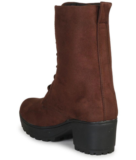 Commander Shoes - Brown Women''s Mid Calf Length Boots - None