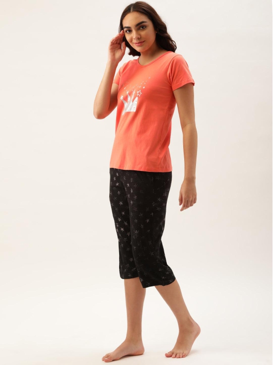 Women T-shirt & Capri Nightsuit-S