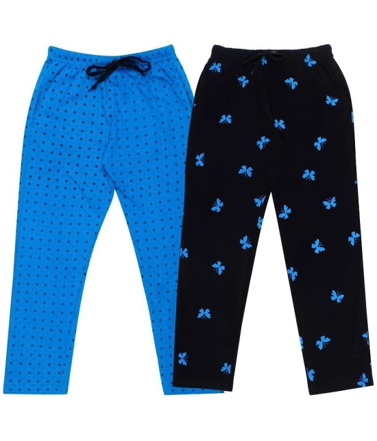 DIAZ Kids Cotton printed Trackpant/Trousers/Lower Combo pack of 2 - None