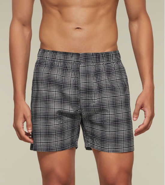 Checkmate Combed Cotton Boxers Monochrome L