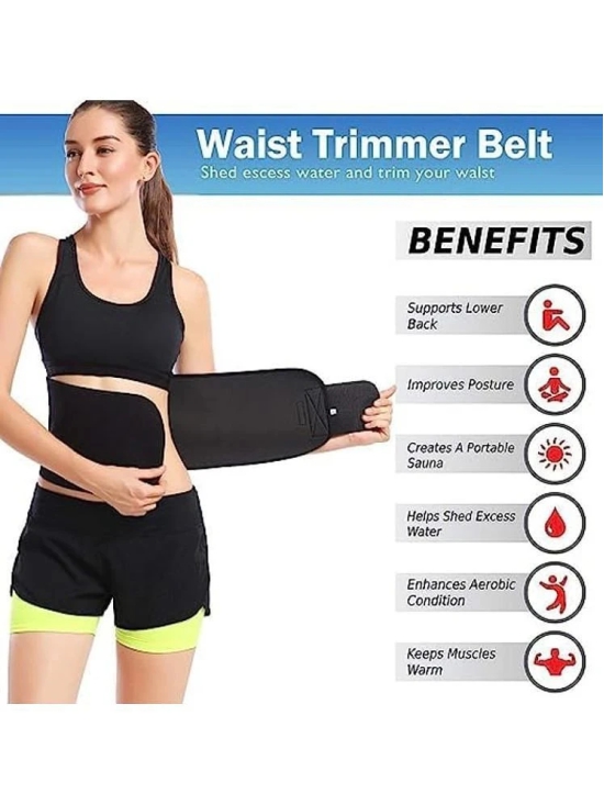 HORSE FIT Tummy Trimmer Double Spring with Sweat Slim Belt Combo Weight Loss, Belly Fat Burner, Fitness Equipment for Men & Women Home Gym-Abs Exerciser-Slim Belt - Assorted