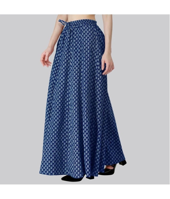 Sttoffa Blue Cotton Womens Flared Skirt ( Pack of 1 ) - None