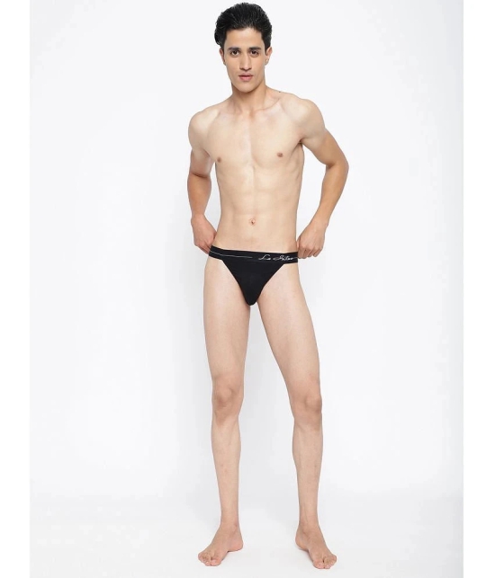 La Intimo Black Cotton Mens Bikini ( Pack of 3 ) - None