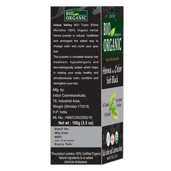 Indus Valley BIO Organic Soft Black Henna with Hair eaze Spa For Smooth Hair Combo Pack