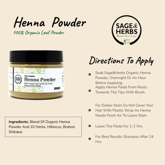 Organic Henna Powder-150 g