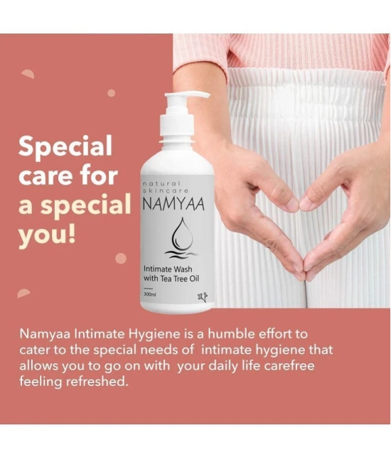 Namyaa Natural Intimate Wash With Tea Tree Oil | Ph Balanced | Prevents Dryness, Bad Smell | 300Ml