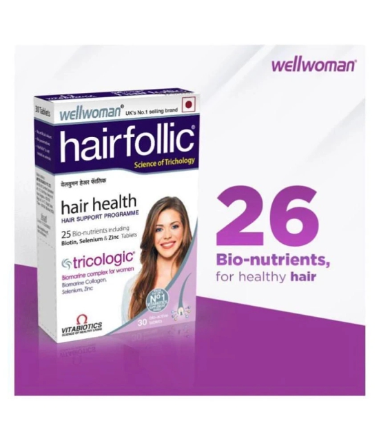 WELLWOMAN Hairfollic hair supplement 30 no.s Multivitamins Tablets