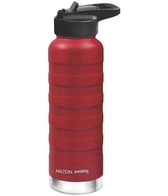 Milton PEBBLE BOTTLE 530 1PC WITH SPOUT LID BOTTLE Water Bottle 530 ml (Set of 1) - Red