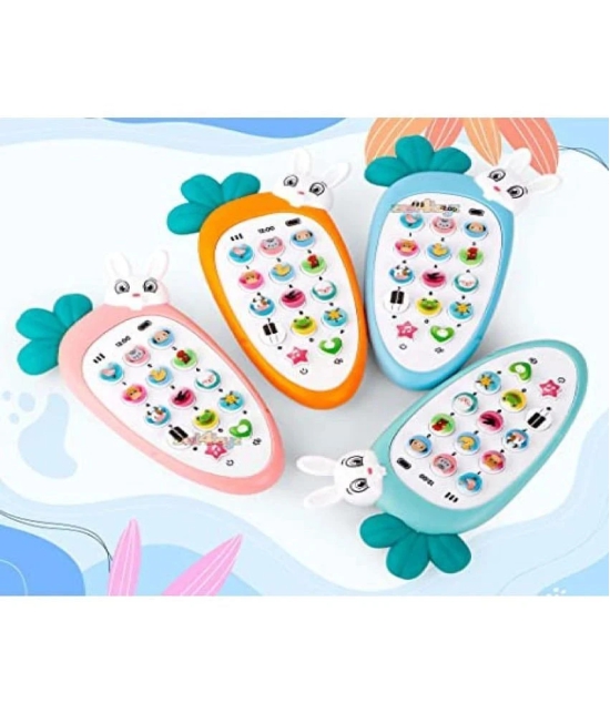 Smart Phone Cordless Feature Mobile Phone Toys Mobile Phone for Kids Phone Mobile Phone Toy Musical Toys for Kids Smart Light (Pack of 1) (Rabbit Phone)