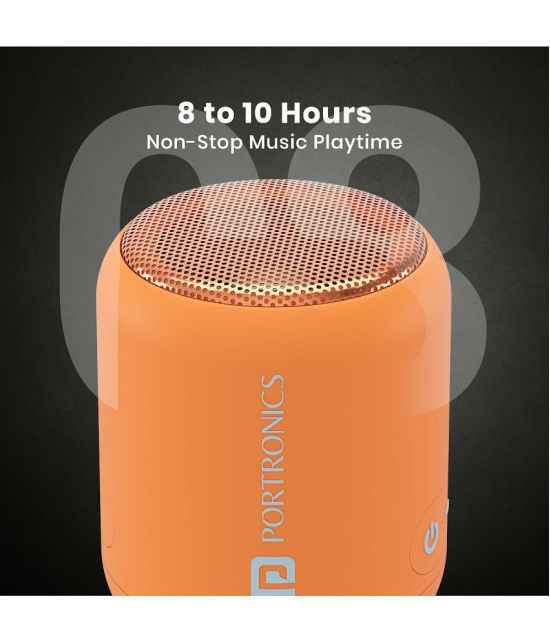 Portronics Sound Drum 1:10W TWS Portable Bluetooth Speaker ,Orange (POR 1400) - Orange