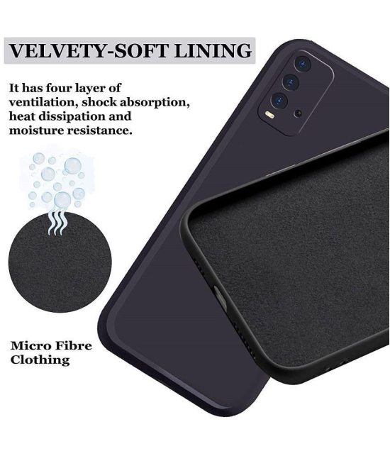 Case Vault Covers - Black Silicon Plain Cases Compatible For Xiaomi Redmi 9 Power ( Pack of 1 ) - Black