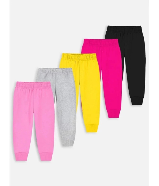 Trampoline Multicolor Cotton Blend Trackpant For Baby Girl ( Pack of 5 ) - None