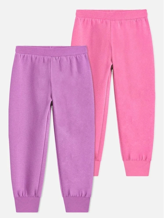 Trampoline Pack of 2 Girls Cotton Blend Trackpants ( Colors ) - None