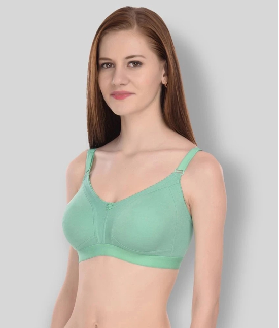 Elina - Turquoise Cotton Non - Padded Womens Everyday Bra ( Pack of 1 ) - 40D