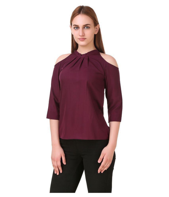 Zadmus - Wine Polyester Women's Regular Top ( Pack of 1 ) - XL