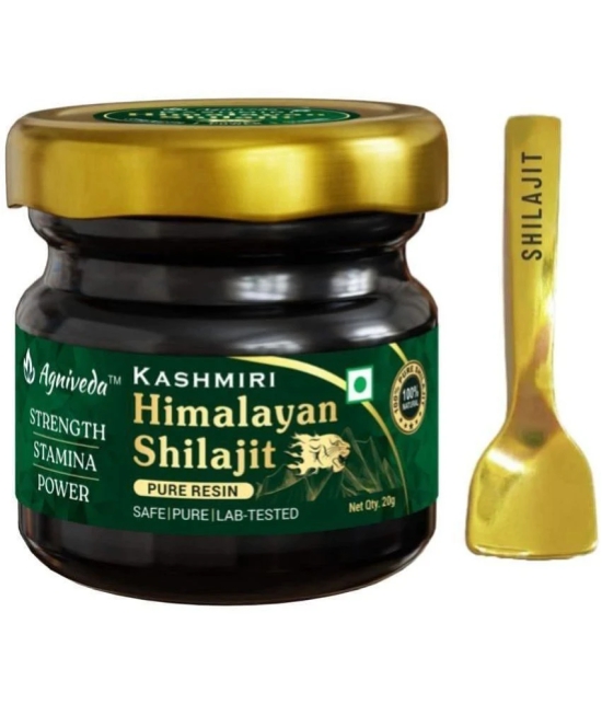 Agniveda Naturals Kashmiri Himalayan Shilajit Resin Performance Booster- 20G