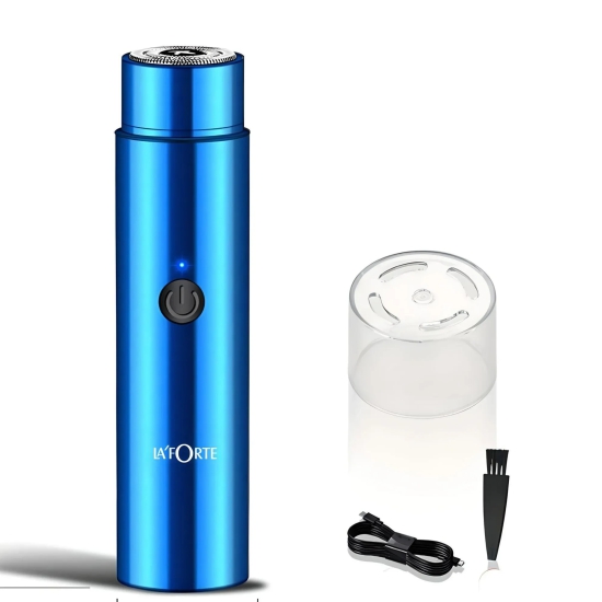 LA' FORTE Portable Mini Rechargeable Travel Shaver-Blue