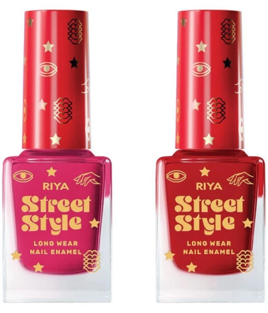 Street Style Multi Glossy Nail Polish ( Pack of 2 )