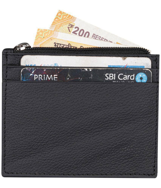 Tough - Leather Card Holder ( Pack of 1 ) - Black