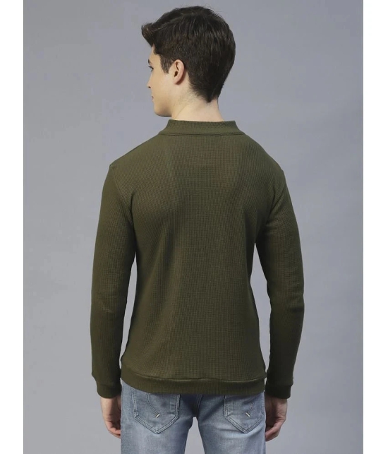 Rigo Cotton Slim Fit Solid Full Sleeves Mens T-Shirt - Olive ( Pack of 1 ) - None