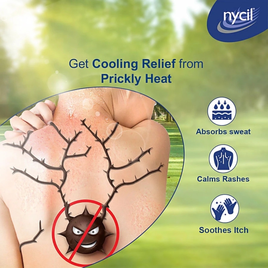 Nycil Cool Herbal Prickly Heat Talcum, 150 gm