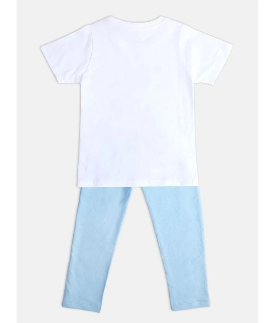 MINI KLUB White Cotton Boys T-Shirt & Pants ( Pack of 1 ) - None