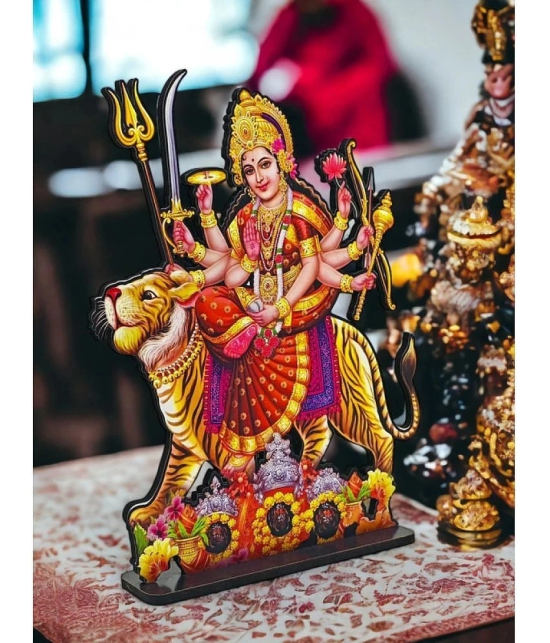 Saf Wood Goddess Durga Idol ( 23 cm )