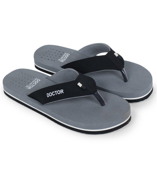 DOCTOR EXTRA SOFT - Grey Mens Thong Flip Flop - None