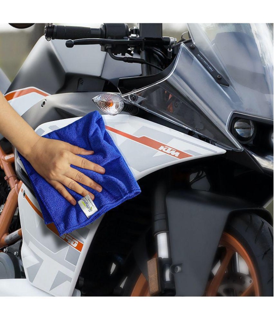 SOFTSPUN Microfiber Cloth 15pcs - Small - 20x30cms - 340 GSM BLUE. Thick Lint & Streak-Free Multipurpose Cloths - Automotive Microfibre Towels for Kitchen Cleaning Polishing Washing & Detail