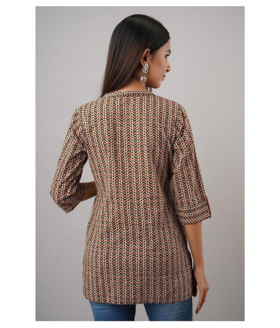 FabbibaPrints Cotton Tunics - Beige - 2XL