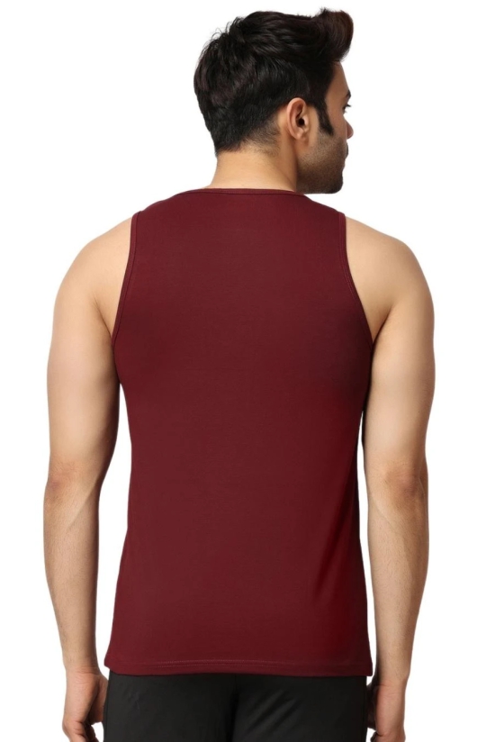 Mens Maroon Gym Vest Stringer And Tank Top-XXL / Maroon