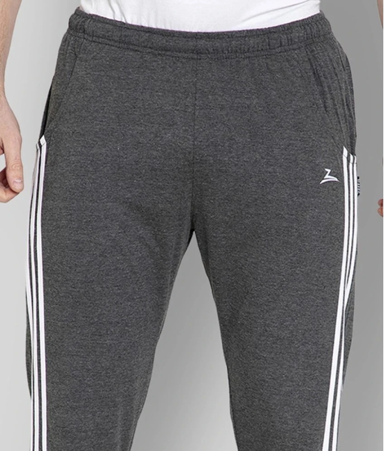 Zeffit - Grey Melange Cotton Blend Mens Sports Trackpants ( Pack of 1 ) - 2XL