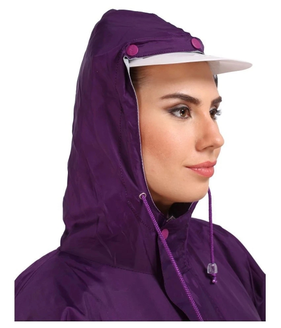 Goodluck Long Raincoat - Purple - Free Size