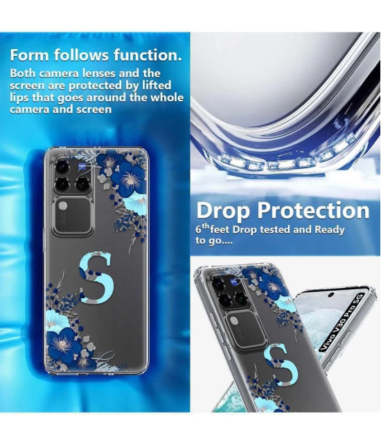 NBOX Multicolor Printed Back Cover Silicon Compatible For Vivo V30 Pro 5G ( Pack of 1 )