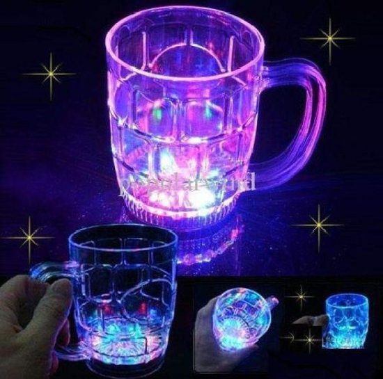 De Ultimate Crystal 7 LED Light Mug Tea Cup 1 Pcs (200) ml - Transparent