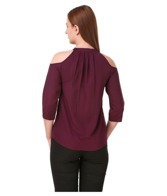 Zadmus - Wine Polyester Women's Regular Top ( Pack of 1 ) - M