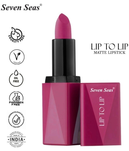 Seven Seas Lip To Lip Matte Lipstick | High Coverage | High Intensity Lipstick (Claret)