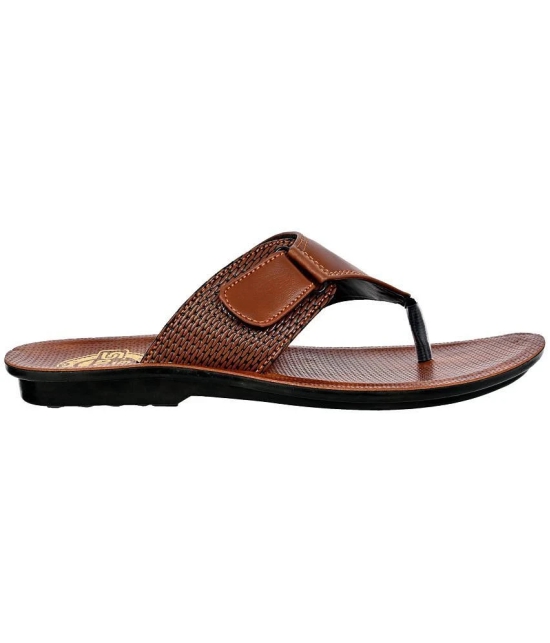 Squash - Brown Mens Leather Slipper - None