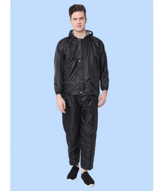 PPTHEFASHIONHUB Black Polyester Mens Raincoat ( Pack of 1 ) - 3XL