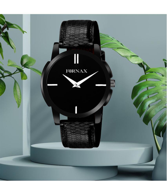 FORNAX - Black Silicon Analog Mens Watch