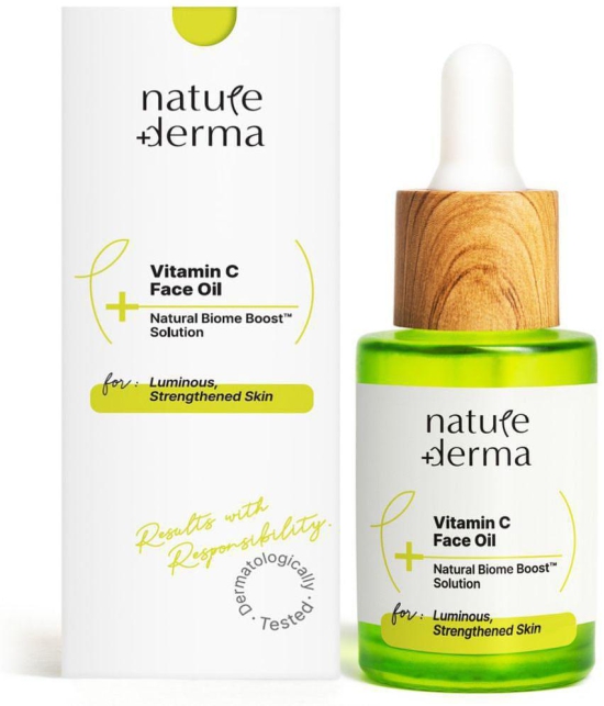 Nature Derma Vitamin C Face Oil With Natural Biome-Boost Solution for Luminous, Strengthened Skin