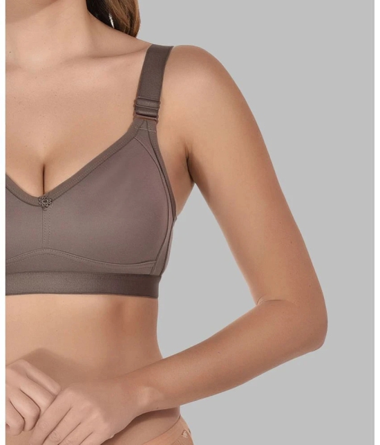 Elina Pack of 1 Cotton Non Padded Womens T-Shirt Bra ( Brown ) - None