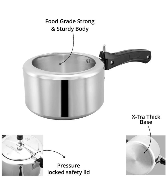 LEORON 2 L,3 L Aluminium InnerLid Pressure Cooker Without Induction Base