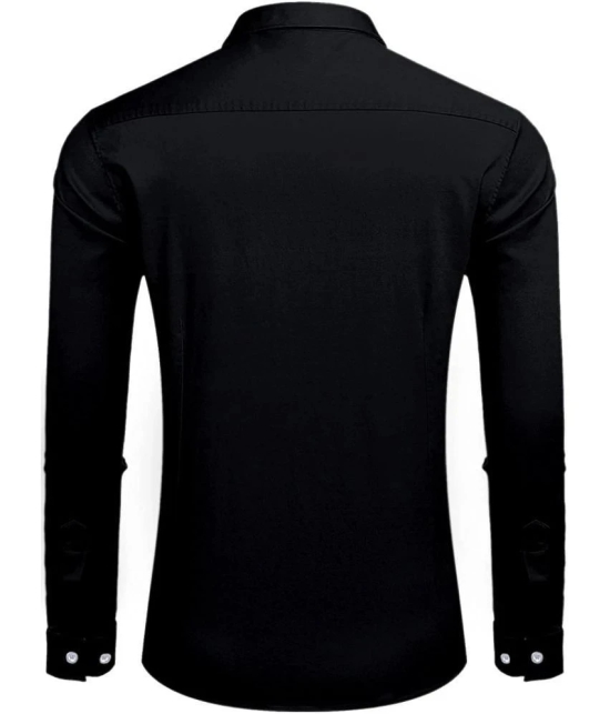 VERTUSY - Cotton Blend Regular Fit Black Mens Casual Shirt ( Pack of 1 ) - None