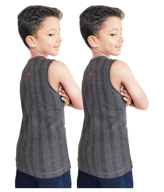 HAP Kids Sleeveless Top (Pack Of Two) Grey | For Boys & Girls |Winter Inners - None